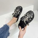 Slippers Summer Women Slippers Platform Punk Rock Leather Mules Creative Metal Fittings Casual Party Shoes Female Outdoor Slides T221209