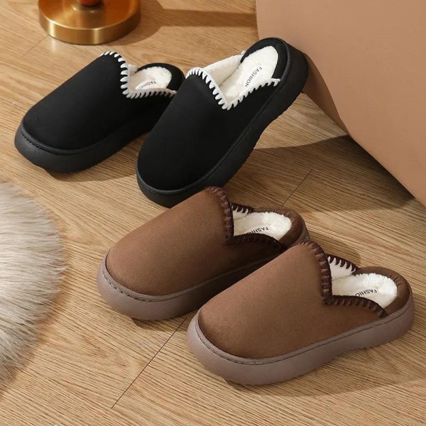 2024 new free shipping designer shoes mens flat sandals for women fury slippers winter cotton slippers warm thick soled home thick plush slippers sliders slide