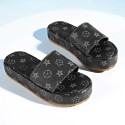 Free Shipping new slides designer Slippers womans sandals black Platform Peep Toe shoes Indoor home outdoor women