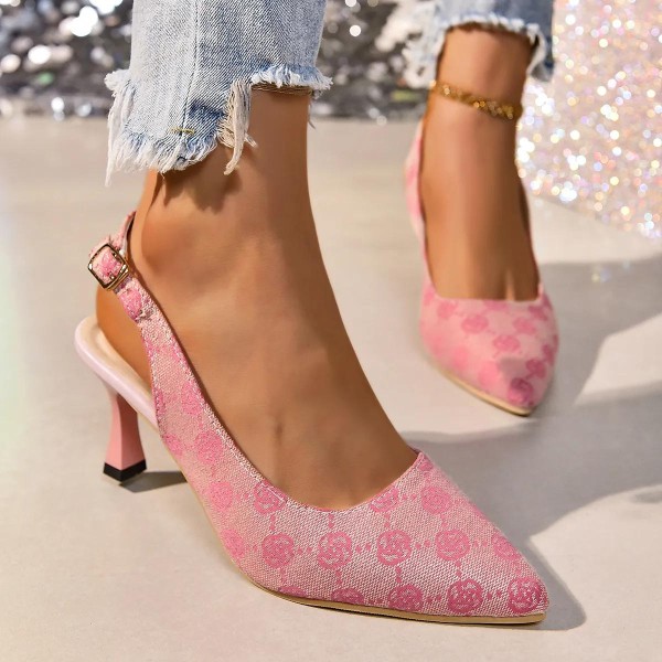 Designer High Heels Sandals Women 2024 Summer Pointed Toe Ankle Straps Pumps Woman Plus Size 42 Thin Heeled Party Shoes