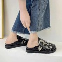 Slippers Summer Women Slippers Platform Punk Rock Leather Mules Creative Metal Fittings Casual Party Shoes Female Outdoor Slides T221209