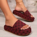 Women slipper Summer Sandals Grey Brown Pink Flat Shoes Outdoor Flower Sandals Platform Beach Shoes