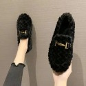 2024 New Free Shipping designer slippers Velvet Flat Shoes Cotton Shoes Fury Shoes Women's Autumn and Winter Outerwear Size 36-40