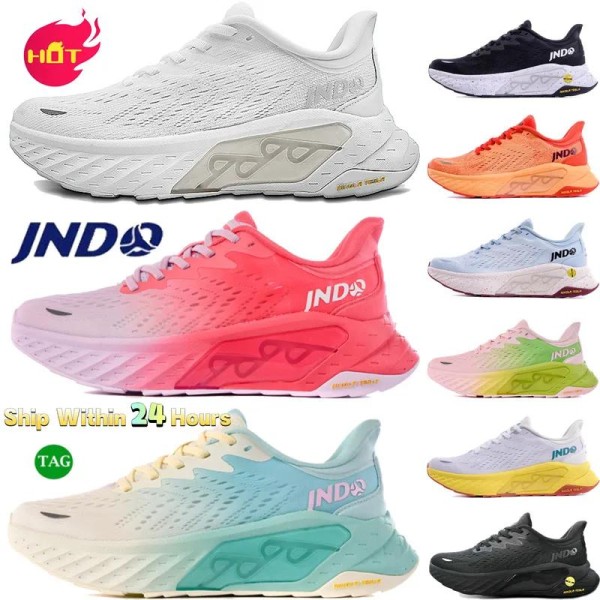 Designer JNDO shoes men Whale Leaping Glow in the dark Ivory white Triple Black women Running shoes Peach Pink Sunrise mens casual sneakers womens sports trainers
