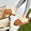 Free Shipping Womens winter fur slippers fashion casual slip-on boot women comfort booties brown beige black classic slipper designer shoes flats plush snow boots