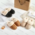 Free Shipping Womens winter fur slippers fashion casual slip-on boot women comfort booties brown beige black classic slipper designer shoes flats plush snow boots