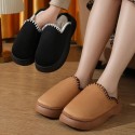 2024 new free shipping designer shoes mens flat sandals for women fury slippers winter cotton slippers warm thick soled home thick plush slippers sliders slide