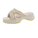 Womens Sandals 2024 Summer Casual Beach Slippers Pearl Platform Fashion Women Shoes 240905