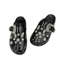 Slippers Summer Women Slippers Platform Punk Rock Leather Mules Creative Metal Fittings Casual Party Shoes Female Outdoor Slides T221209