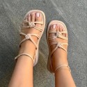 Loozykit Fashion Summer Espadrilles Women Sandals Heel Pointed Fish Mouth Gladiator Sandal Hemp Rope Lace Up Platform Shoe Y19070203