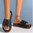 Free Shipping new slides designer Slippers womans sandals black Platform Peep Toe shoes Indoor home outdoor women