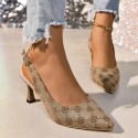 Designer High Heels Sandals Women 2024 Summer Pointed Toe Ankle Straps Pumps Woman Plus Size 42 Thin Heeled Party Shoes