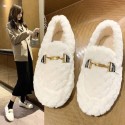 2024 New Free Shipping designer slippers Velvet Flat Shoes Cotton Shoes Fury Shoes Women's Autumn and Winter Outerwear Size 36-40