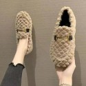 2024 New Free Shipping designer slippers Velvet Flat Shoes Cotton Shoes Fury Shoes Women's Autumn and Winter Outerwear Size 36-40
