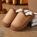 2024 new free shipping designer shoes mens flat sandals for women fury slippers winter cotton slippers warm thick soled home thick plush slippers sliders slide