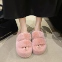 Trendy Thick Sole Cotton Slippers For Women 2024 2025 New Autumn Winter Fashion Lazy Slippers Free Shipping Increased Shoes 7cm heel