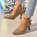 Designer High Heels Sandals Women 2024 Summer Pointed Toe Ankle Straps Pumps Woman Plus Size 42 Thin Heeled Party Shoes