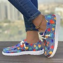 2024 Loafers Christmas Snowman Elk Graphic Print Lace-up Round T Women's Vulcanize Canvas Women Flat Shoes Zapatos