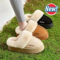 Free Shipping Womens winter fur slippers fashion casual slip-on boot women comfort booties brown beige black classic slipper designer shoes flats plush snow boots
