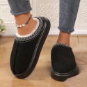 2025 free shipping designer shoes mens flat sandals for women fury slippers winter cotton slippers brown warm thick soled plush slippers sliders slide