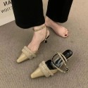 2025 new free shipping designer shoes for womens dress shoes sliver black kahki Fashionable and versatile size35-39