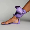 Rome Women Sandals Flats Casual Shoes Clip Toe Lace Up Flip Flops Beach Summer Party Dress Ladies Zapatos Slides 240615