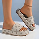 Free Shipping new slides designer Slippers womans sandals black Platform Peep Toe shoes Indoor home outdoor women