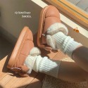 Thick soled fur cotton slippers women's shoes new suede warm snow boots winter popular casual plush butterfly knot cotton shoes